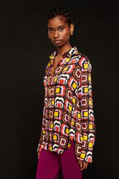 Chemise longue motif Mai 68 femme Multico crea vue de détail 3