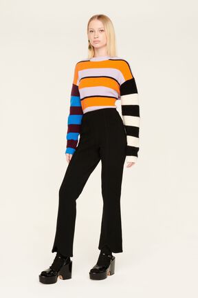 Pantalon maille milano femme Noir vue de détail 2