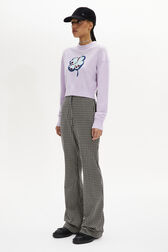 Long-Sleeved Crew-Neck Jumper Lilac details view 1