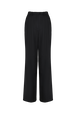 Cool Wool Pleated Trousers Black front view