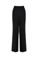 Cool Wool Pleated Trousers Black front view