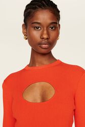 Top goutte uni femme Orange vue de détail 3