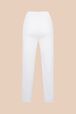 Women Mouth Print Jogging Pants White back view