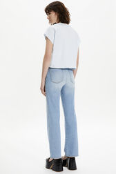 T-shirt coton multicolore signature femme Baby blue vue portée de dos