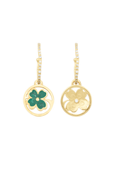 Golden Medals Lucky Clover earrings Gold details view 1