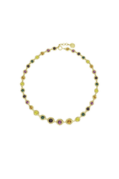 Vintage Ribbon Pop necklace Gold front view