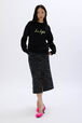 Long-sleeved sweatshirt Black front worn view