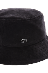 Velvet Bucket Hat Black details view 1