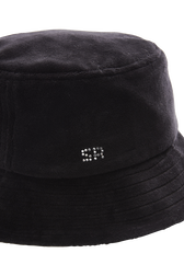 Velvet Bucket Hat Black details view 1