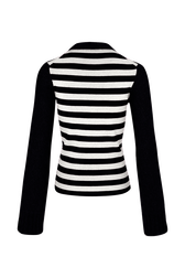 Women Jane Birkin Sweater Black/white back view