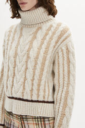 Long-Sleeved Turtleneck Jumper Ecru details view 2