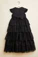Robe longue à volants fille Noir vue de dos