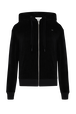 Pull à capuche velours femme Noir vue de détail 2