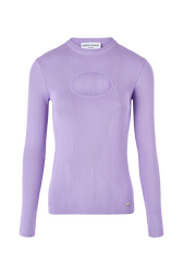Top goutte uni femme Lilas vue de face