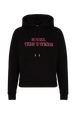 Cotton Jersey Hoodie Black front view