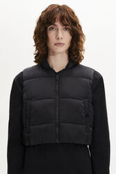 Nylon Puffer Jacket with Matching Zip-Out Gilet Black details view 1
