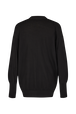 Cardigan en merinos et soie Noir vue de dos