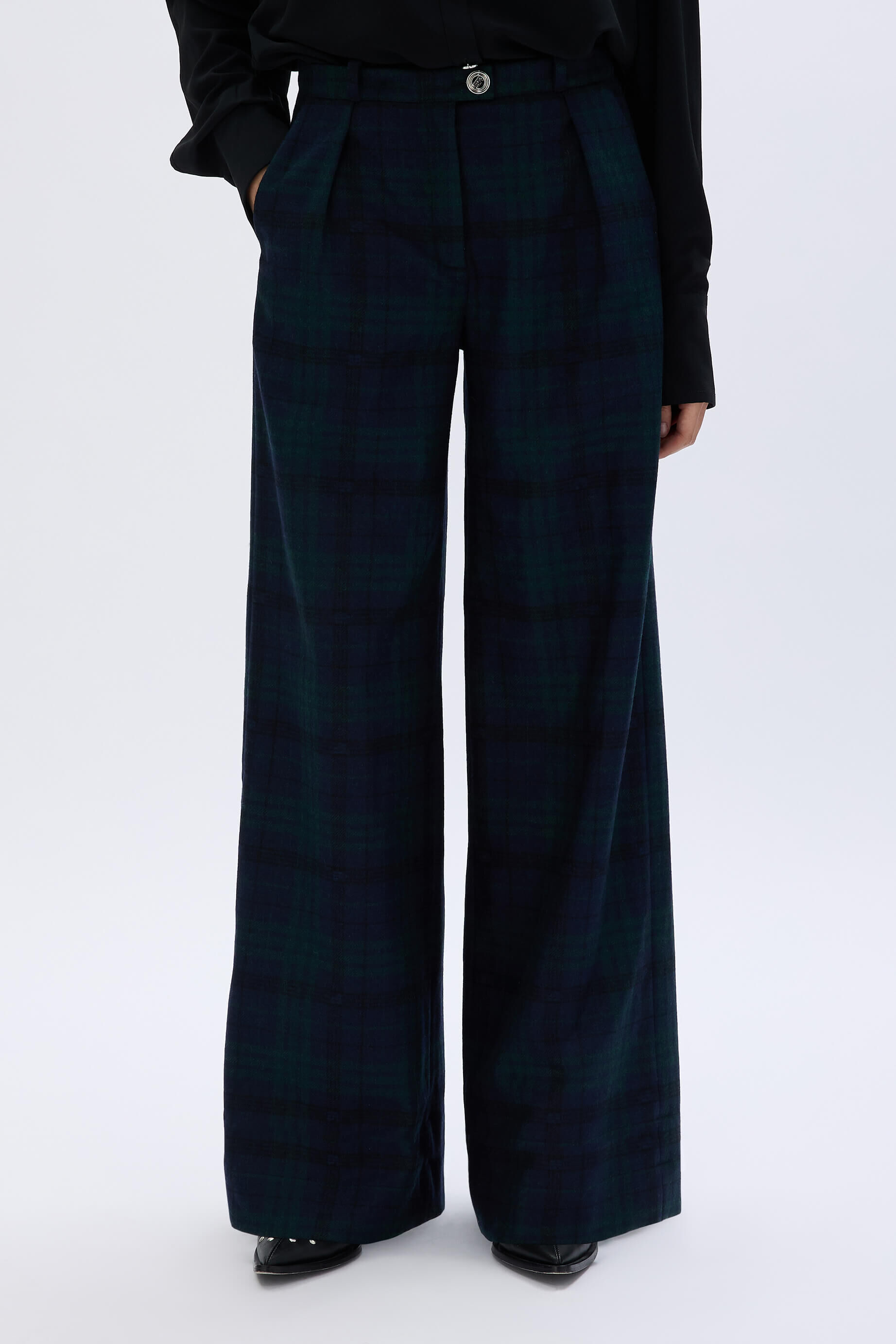 Placket trousers in tartan check| Sonia Rykiel