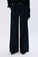 Placket trousers in tartan check Check navy green details view 1