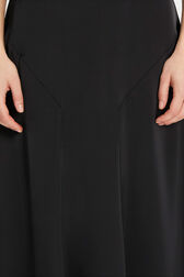 Long satin skirt Black details view 1