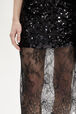 Sequined Midi Skirt Black details view 3