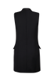 Robe tailleur sans manches en laine froide Noir vue de dos