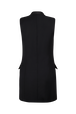 Cool Wool Sleeveless Tailored Dress Black back view