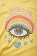 BONTON x Sonia Rykiel Printed Cotton Girl Oversized T-shirt Yellow details view 3