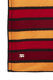 Wool and Cashmere Striped Scarf Striped red/orange back view