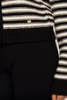 Women Big Poor Boy Striped Cardigan Black/white details view 2