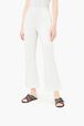Pantalon 7/8 en maille milano Blanc vue de détail 2