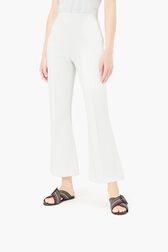 Pantalon 7/8 en maille milano Blanc vue de détail 2