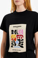 T-shirt coton femme Noir vue de détail 2