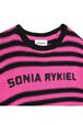 Two-Tone Striped Dress Fuchsia details view 1
