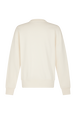 Long-sleeved sweatshirt Cream back view