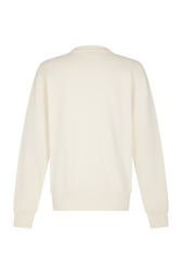 Long-sleeved sweatshirt Cream back view