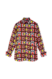 Chemise longue motif Mai 68 femme Multico crea vue de face