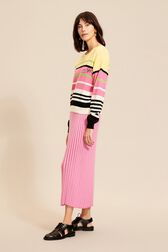 Pull logo Sonia Rykiel colorblock femme Multico vue de détail 1