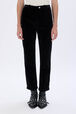 Velvet cigarette trousers Black details view 1