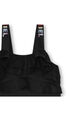 Ruffled poplin dress Black details view 1