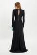 Robe longue en jersey Noir vue portée de dos