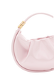 Domino medium vinyl bag Baby pink details view 2