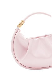 Domino medium vinyl bag Baby pink details view 2