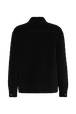 Velvet quilted jacket Black back view