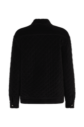 Velvet quilted jacket Black back view