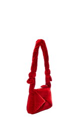Camera Demi-Pull  mini velvet bag Red back view