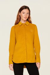 Chemise velours femme Moutarde vue de détail 1