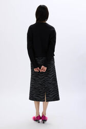 Long-sleeved sweatshirt Black back worn view