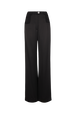 Piaf trousers in satin-backed crepe Black front view