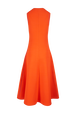 Robe longue bicolore femme Orange vue de dos